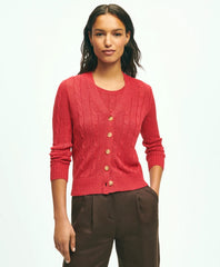 Sale Linen Cable V-Neck Cardigan | Brooks Brothers sale