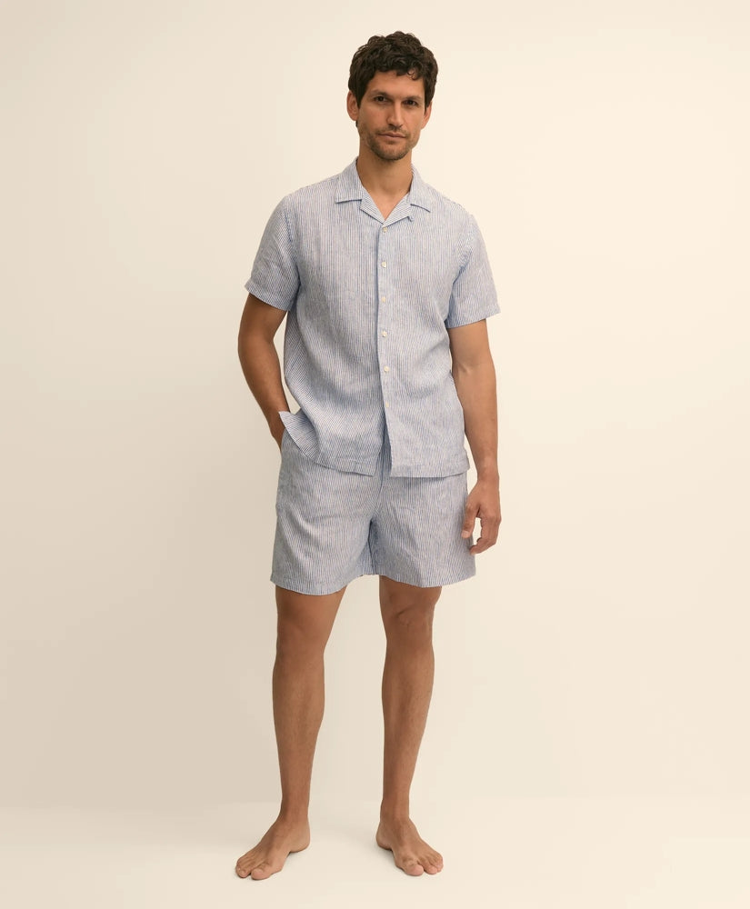 Men Linen Short Pajamas | Brooks Brothers Online