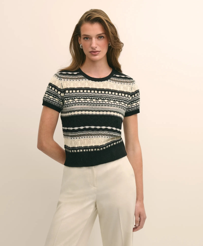 Sale Merino Wool Pointelle Sweater Shell | Brooks Brothers Outlet