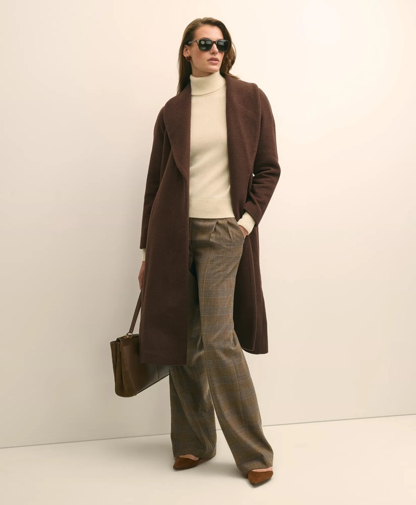 Sale Wool Blend Shawl-Collar Wrap Coat | Brooks Brothers sale