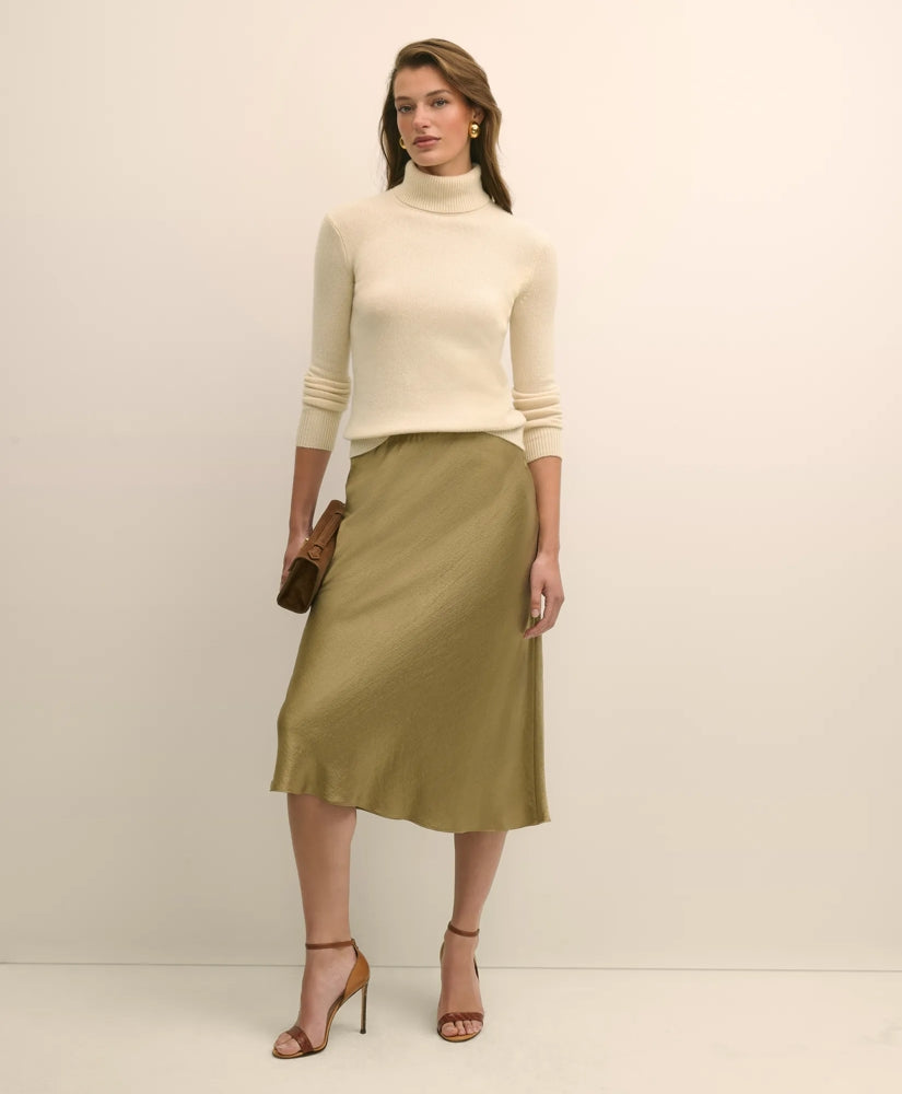 Sale Viscose Bronze-Gold Slip Skirt | Brooks Brothers On sale