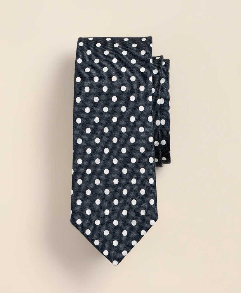 Men Linen-Silk Dot Tie | Brooks Brothers On sale
