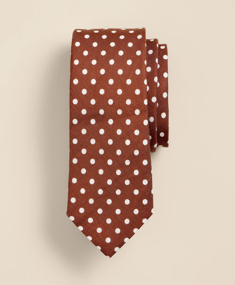 Men Linen-Silk Dot Tie | Brooks Brothers On sale