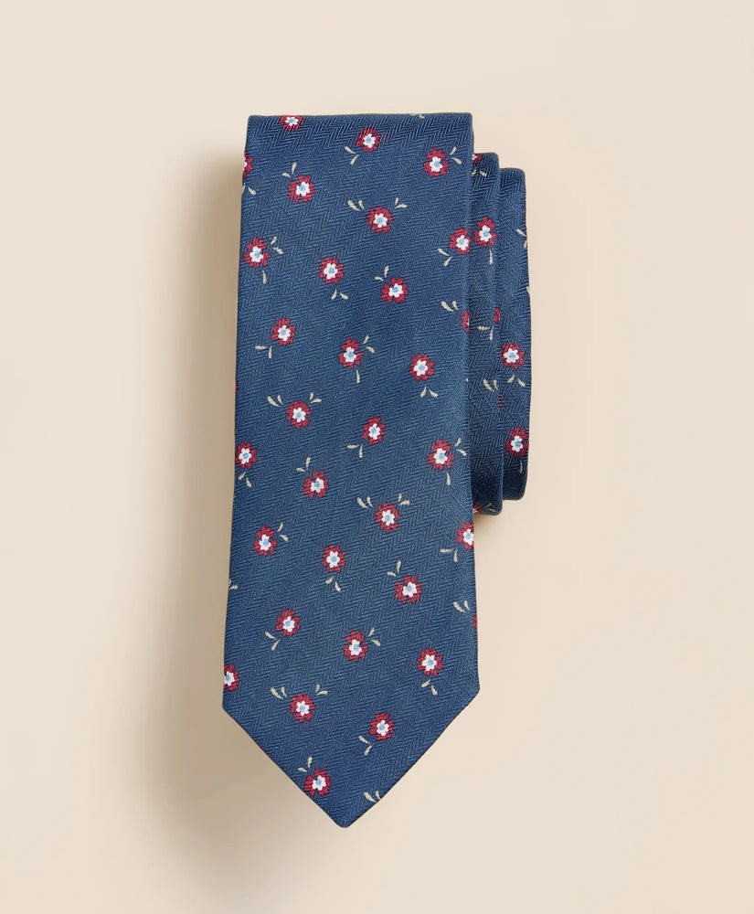 Men Silk-Linen Flower Tie | Brooks Brothers sale