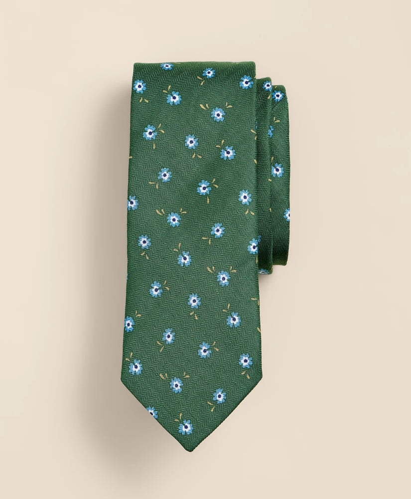 Men Silk-Linen Flower Tie | Brooks Brothers sale