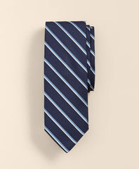 Men Silk Oxford-Weave Stripe Tie | Brooks Brothers Discount