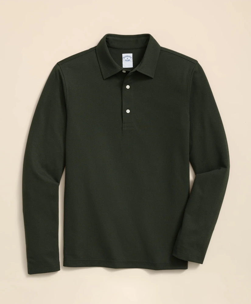 Sale Spread Collar Long-Sleeve Polo Shirt | Brooks Brothers Near me