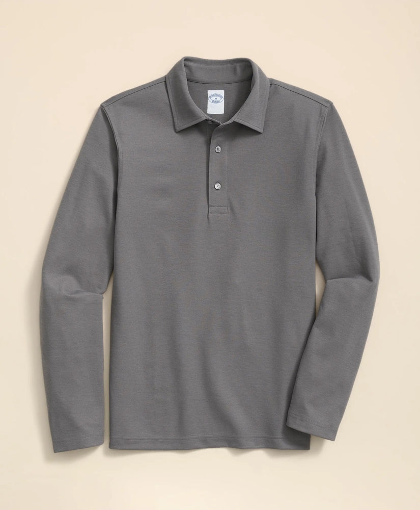 Sale Spread Collar Long-Sleeve Polo Shirt | Brooks Brothers Near me