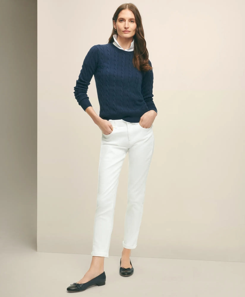 Women Stretch Cotton Jeans | Brooks Brothers On sale