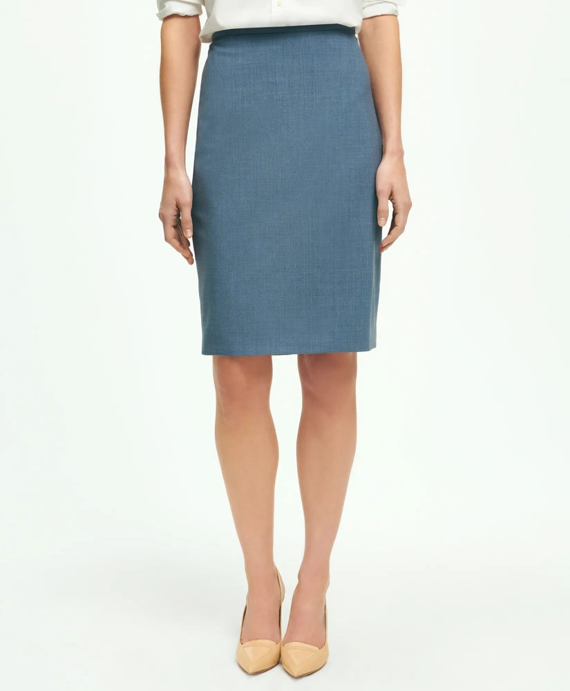 Women The Essentials Brooks Brothers Stretch Wool Pencil Skirt | Brooks Brothers Outlet
