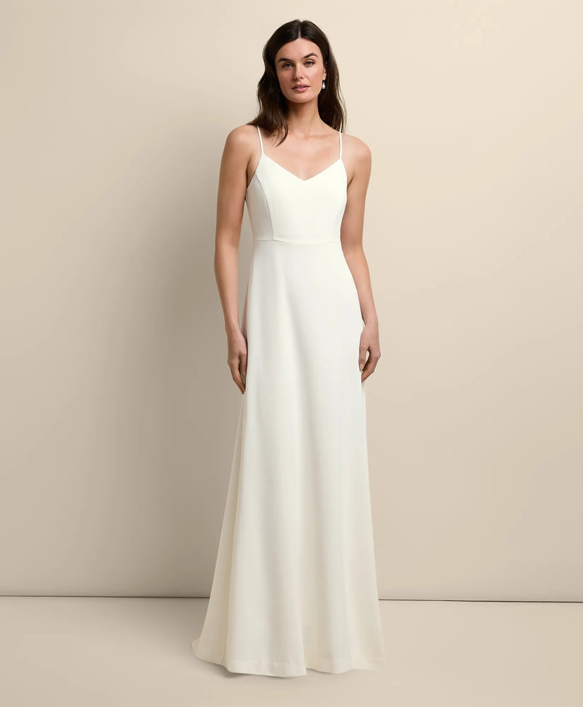 Women V-Neck Spaghetti Strap Gown | Brooks Brothers Discount