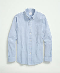 Men Washed Cotton Seersucker Button-Down Collar, Stripe Sport Shirt | Brooks Brothers For sale
