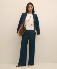 Sale Wool Blend Hopsack Wide-Leg Pants | Brooks Brothers Discount