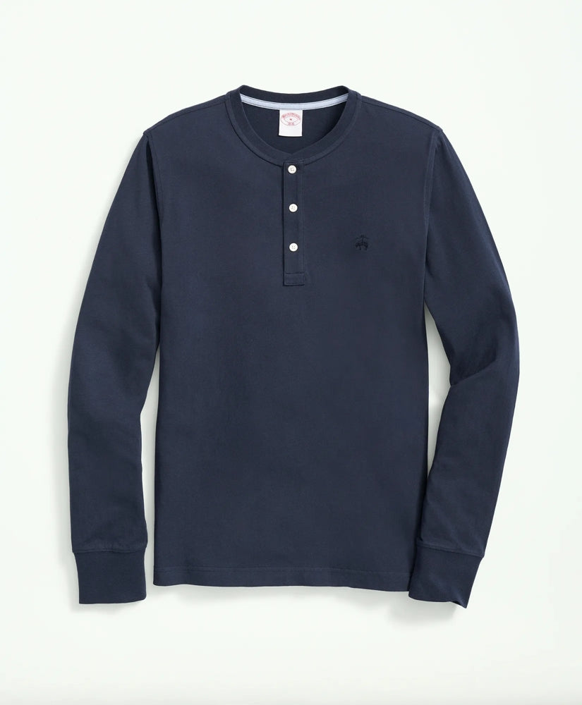 Sale Cotton Henley Long-Sleeve T-Shirt | Brooks Brothers Outlet