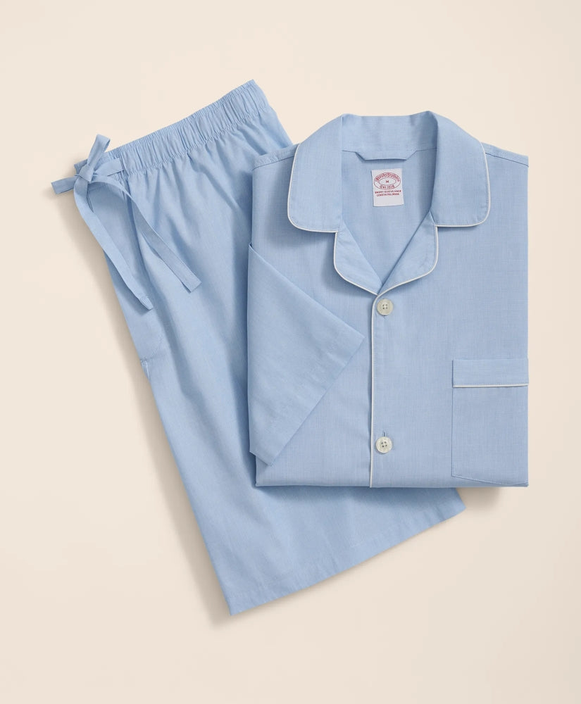 Men Cotton Broadcloth Short Pajamas | Brooks Brothers US
