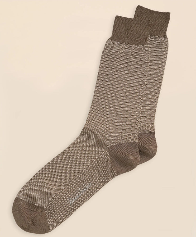 Men Cotton Bird's Eye Crew Socks | Brooks Brothers Outlet