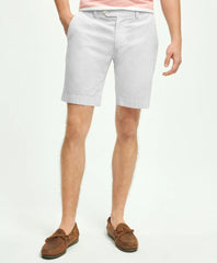 Sale Washed Stretch Cotton Seersucker Shorts | Brooks Brothers US