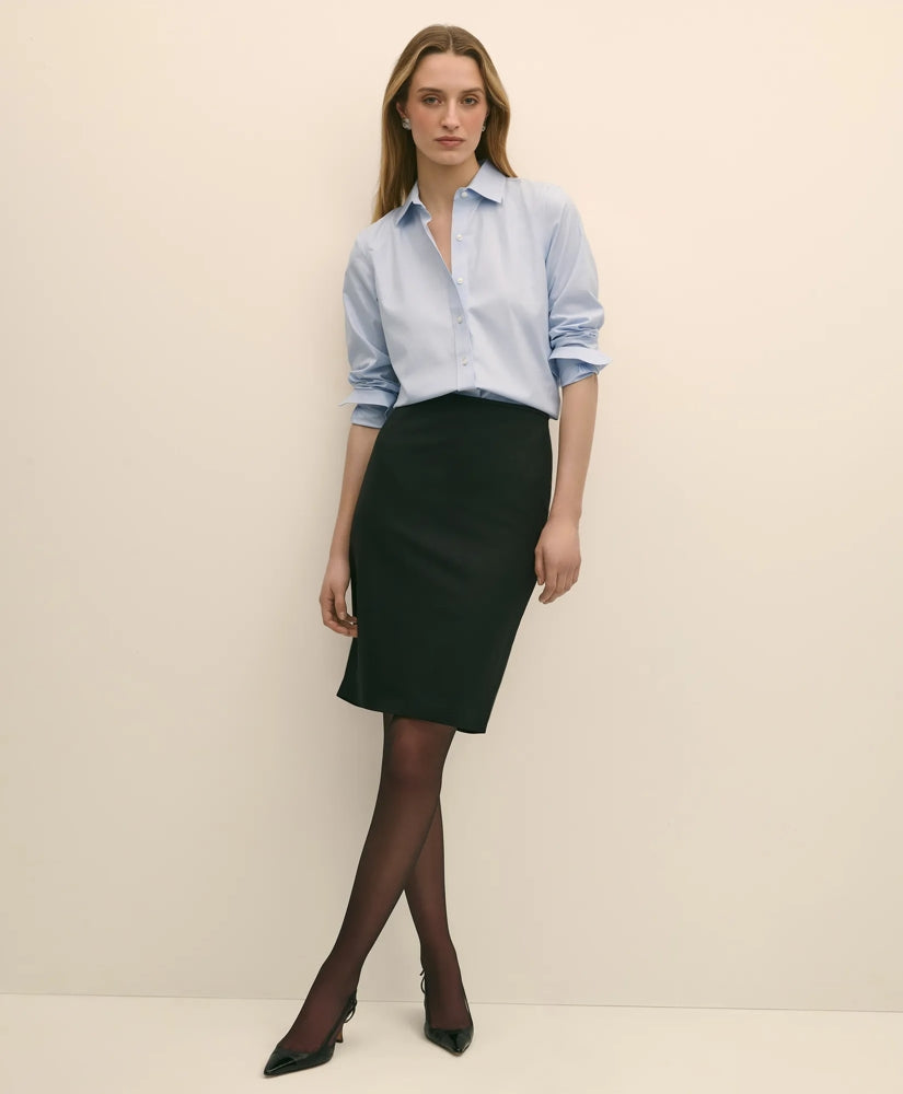 Women The Essentials Brooks Brothers Stretch Wool Pencil Skirt | Brooks Brothers Outlet