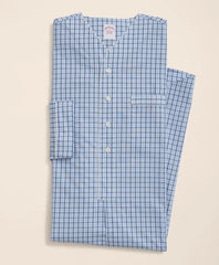 Men Cotton Broadcloth Checked Nightshirt | Brooks Brothers Near me