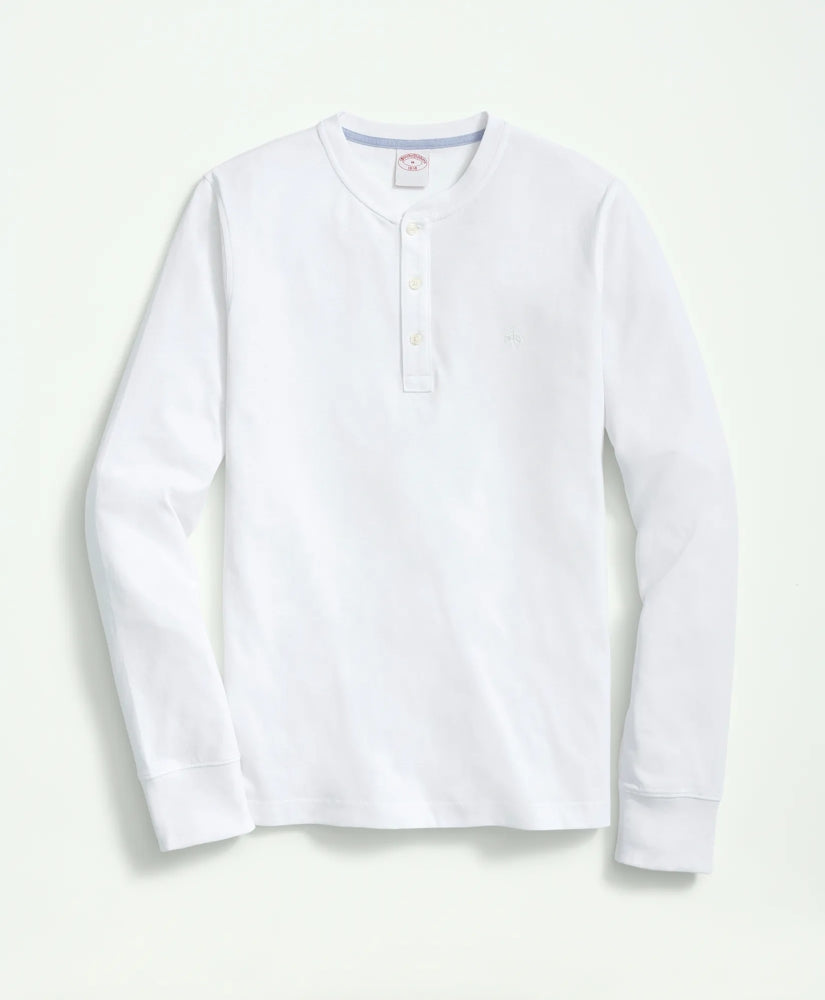 Sale Cotton Henley Long-Sleeve T-Shirt | Brooks Brothers Outlet